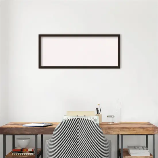 Carlisle Narrow Wood Framed Corkboard, White Cork Espresso {5}
