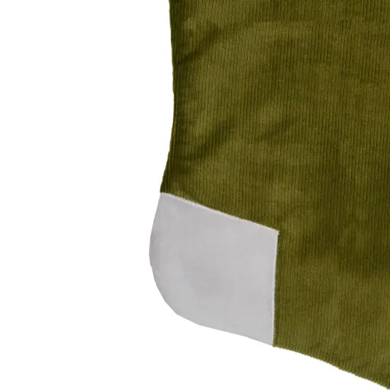Northlight 20.5-Inch Green and White Corduroy Christmas Stocking {4}