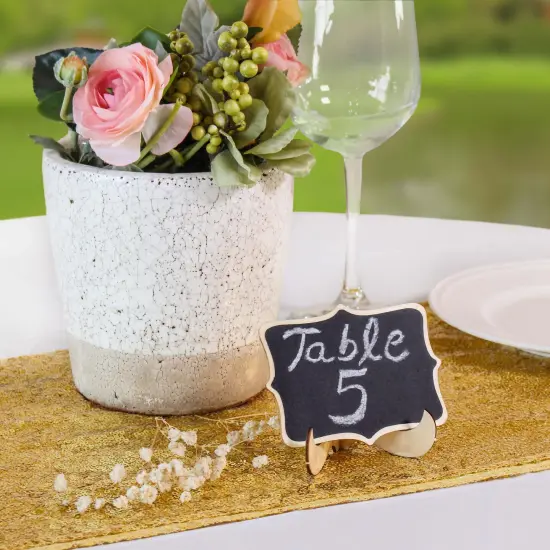 CraftyBook Mini Chalkboard Signs - 20pc Small Chalkboard Sign with Easel Stands {6}