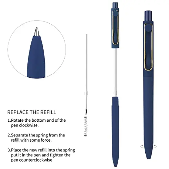 Pens, Fine Point Smooth Writing Pens, Personalized Ballpoint Pens Bulk, Flair Teacher Pens, Black Ink 1.0 mm Journaling Pen, Aesthetic Gift School Office Supplies for Note Taking {4}