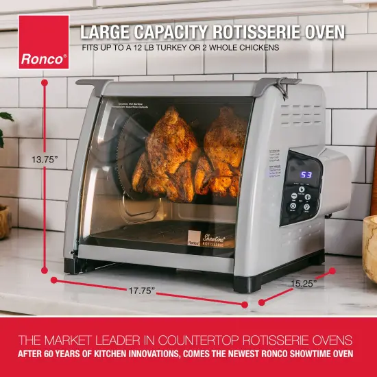 Ronco 6000 Platinum Series Rotisserie Oven with Rotisserie Spit and Multi-Purpose Basket {3}