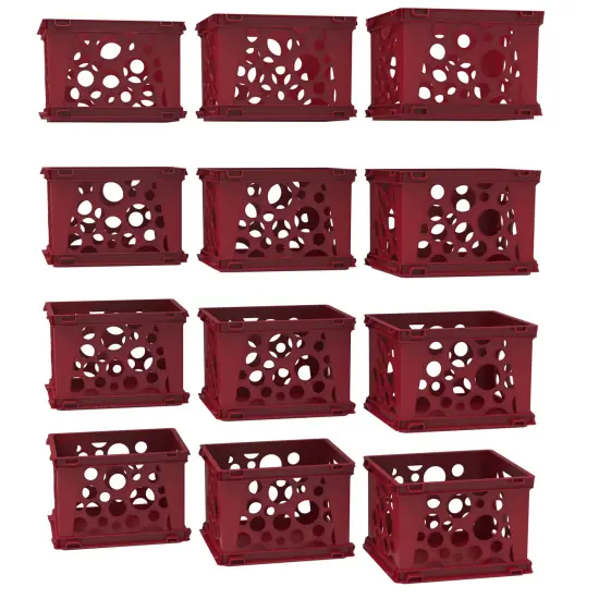 Mini Crate, Red, 12-Pack {1}