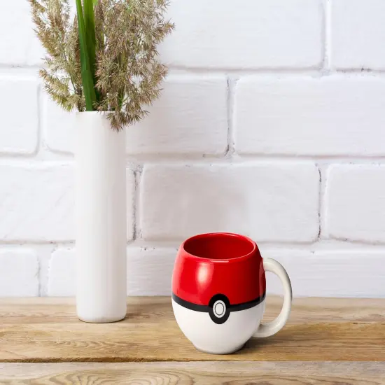 Pokemon Pokeball Molded Ceramic Coffee Mug {6}