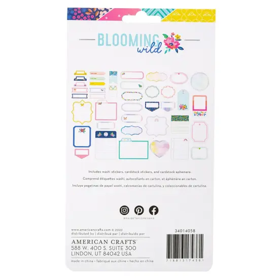 Paige Evans Blooming Wild Journaling Embellishments-W/Holographic Foil Accents {3}