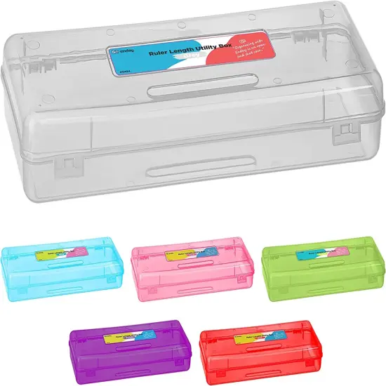 Enday Multipurpose Ruler Length Utility Box Purple {2}