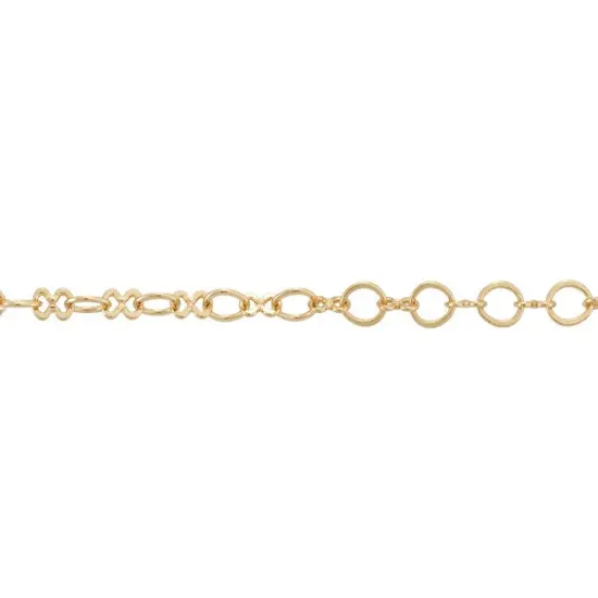 Oval Link Chain 5.4x4.4mm Gold Plated Plated (Priced per Foot) - {1}