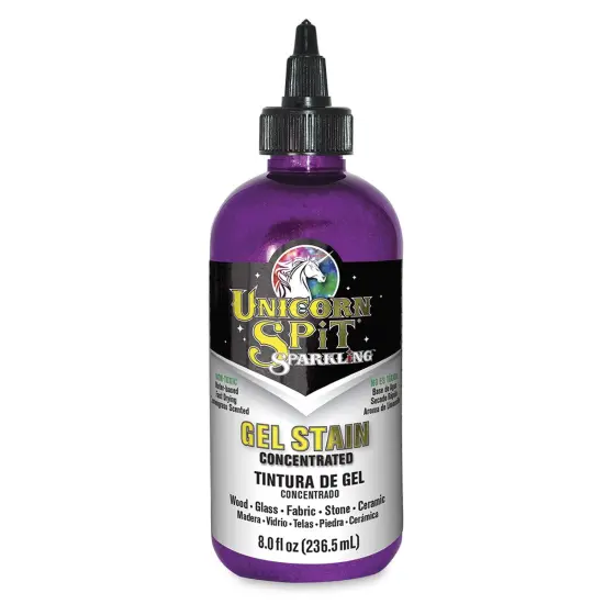Unicorn Spit Gel Stain and Glaze - Violet Vulture, 8 oz, Sparkling, Bottle {1}