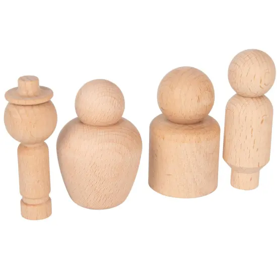 Wooden Community Figures - Set of 10 - For Ages 18m+ - Wooden Peg Dolls for Kids - 10 Different Shapes - Loose Parts Wooden Toys for Toddlers {5}