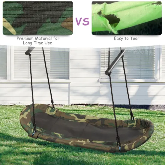 Adjustable Kids Camouflage Surf Swing with Oval Platform {5}