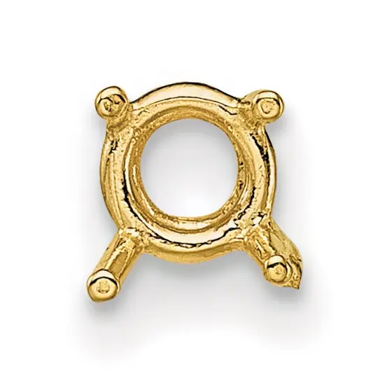 14K Gold 4 Prong Round Basket Setting 2.8mm {2}