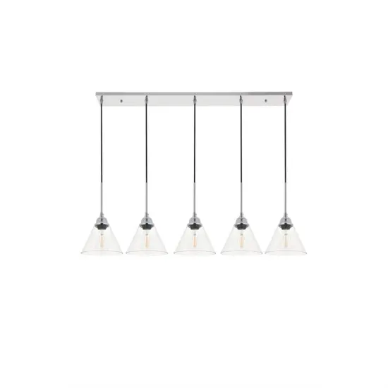 Histoire 5 light chrome Pendant {3}
