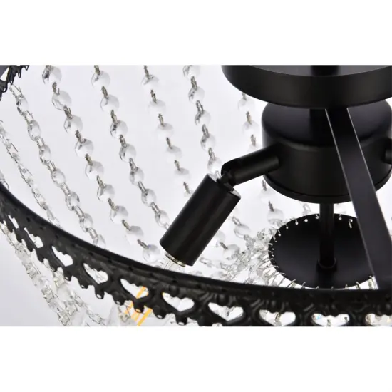 Kylie 16 inch flush mount in black {6}