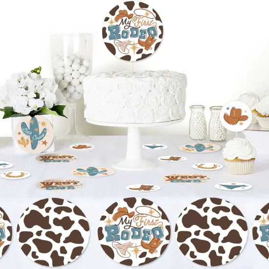 Big Dot of Happiness My First Rodeo - Little Cowboy 1st Birthday Party Giant Circle Confetti - Party Decorations - Large Confetti 27 Count {5}