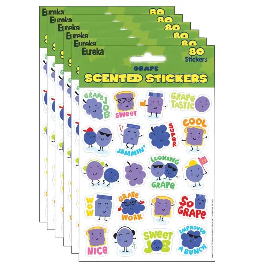 Grape Scented Stickers, 80 Per Pack, 6 Packs {2}