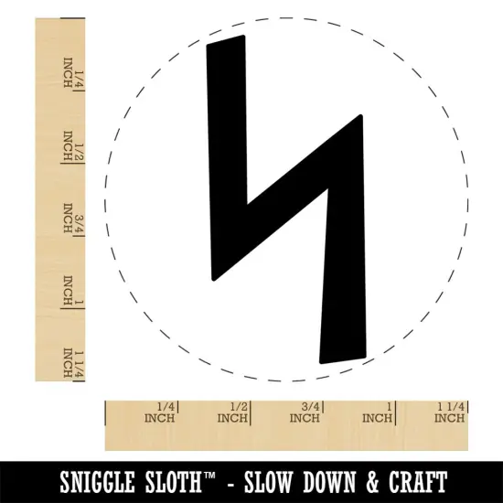 Norse Viking Dwarven Rune Letter S Rubber Stamp for Stamping Crafting Planners {1}