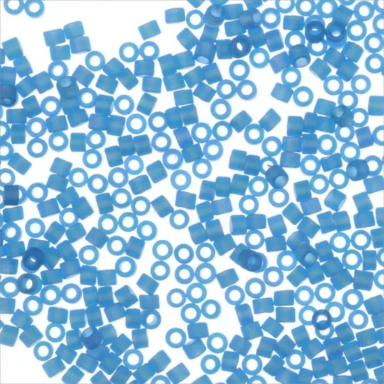 Miyuki Delica Seed Bead 11/0 Matte Transparent Capri Blue AB {3}
