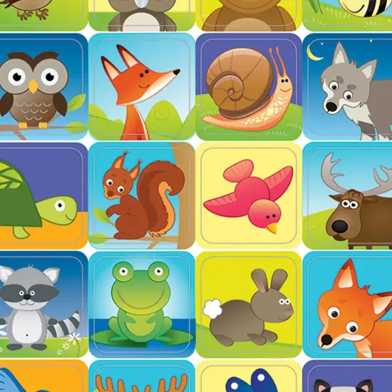 Woodland Creatures Theme Stickers, 120 Per Pack, 12 Packs {3}