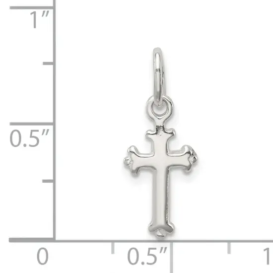 Sterling Silver Cross Charm Jewerly 16mm x 8mm {4}