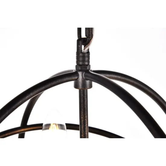 Octavia Collection Pendant D14 H15 Lt:3 Dark brown Finish {5}