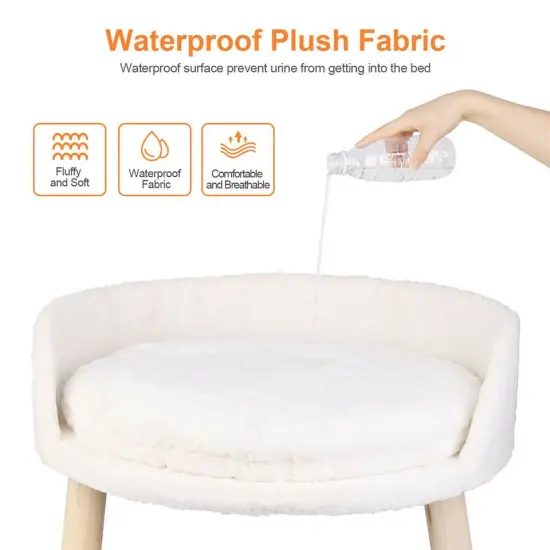 Large size Dog Sofa Couch Lounge Elevated Cat Bed Pet 3-Legged Stool Raised Bed w/ Cushion {3}