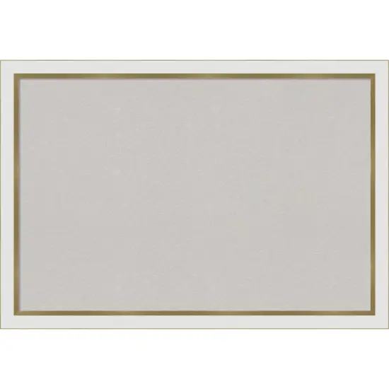 Eva Narrow Framed Corkboard, Grey Cork Eva White Gold {1}