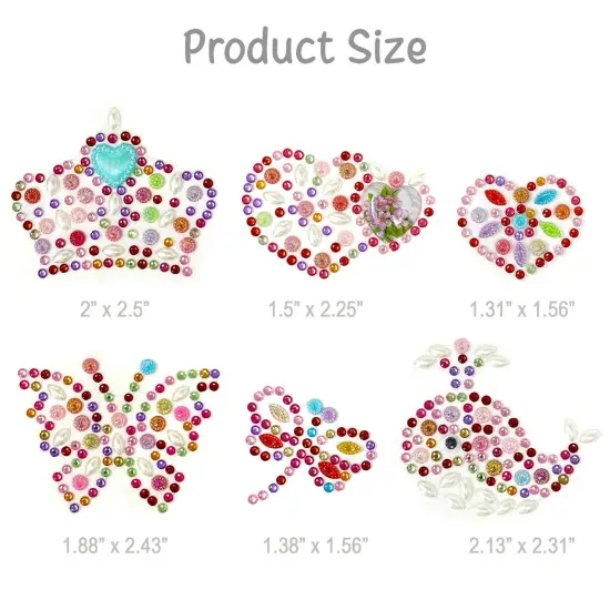 Wrapables Crystal Rhinestone Gem Stickers, Bling Jewel Adhesives for DIY Arts & Crafts, Smartphones, Water Bottles, Sunglass Cases (Set of 6) Floral and Crown {2}