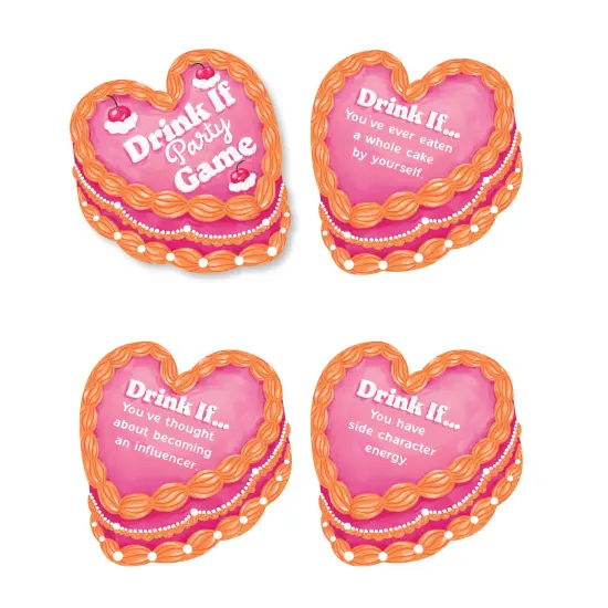 Big Dot of Happiness Drink If Game - Hot Girl Bday - Vintage Cake Birthday Party Game - 24 Count {1}