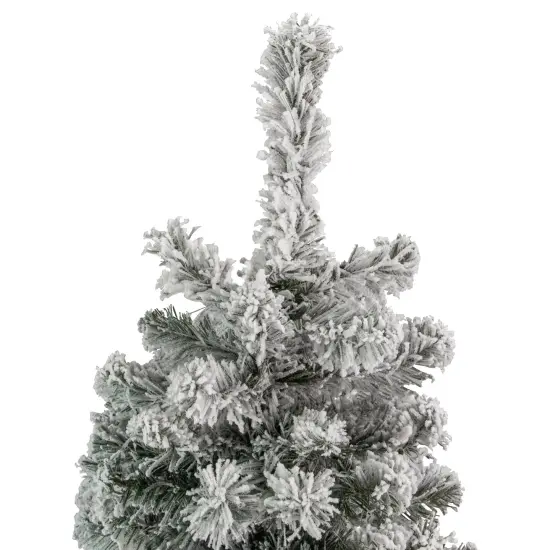 Northlight Medium Heavily Flocked Madison Pine Artificial Christmas Tree - 6.5' - Unlit Green {6}