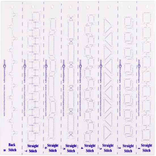 Creative Impressions Embroidery Stitch Template Set-4/Pkg {4}