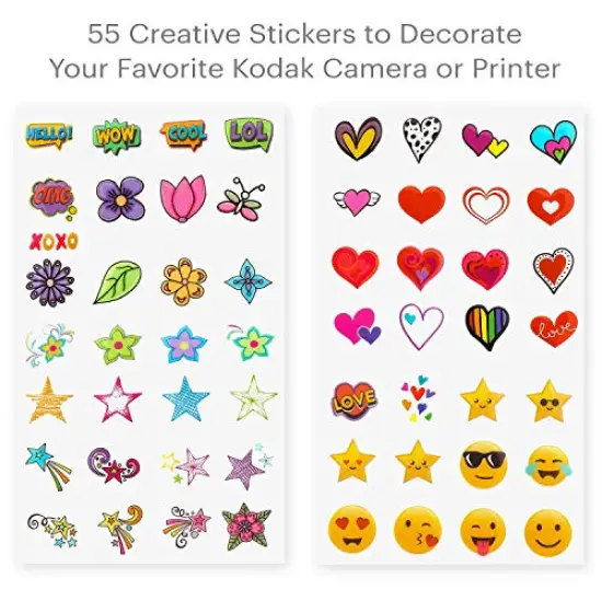 Zink 50+ Sticker Deluxe Set Personalize & Decorate Your Kodak, Lifeprint, Polaroid, HP, Canon & More {2}