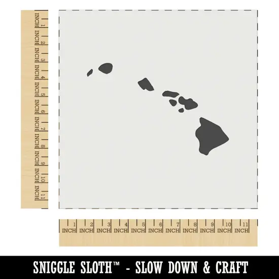 Hawaii State Silhouette Wall Cookie DIY Craft Reusable Stencil {1}
