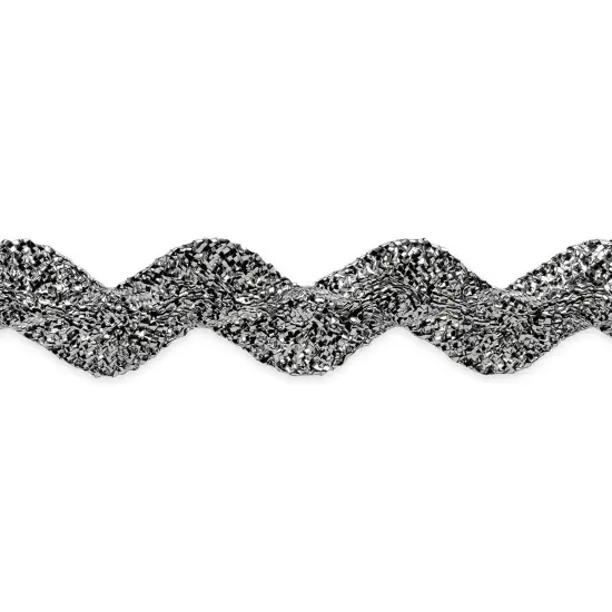 10 yards of 1/2" Metallic Medium Ric Rac Trim | 10 yard cut Metallic Silver {1}