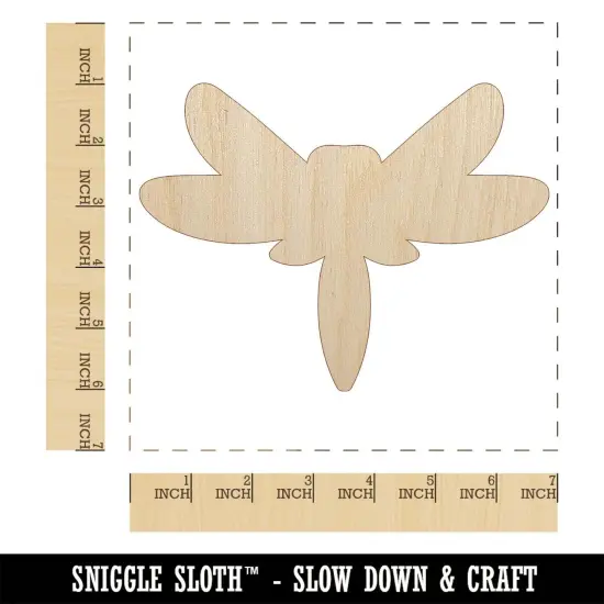 Elegant Abstract Dragonfly Line Art Unfinished Wood Shape Piece Cutout for DIY Craft Projects {1}
