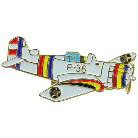 P-36 Hawk Airplane Pin 1 1/2" {1}