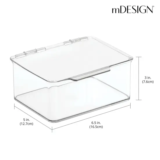 mDesign Plastic Playroom/Gaming Storage Organizer Bin Box with Hinge Lid {3}