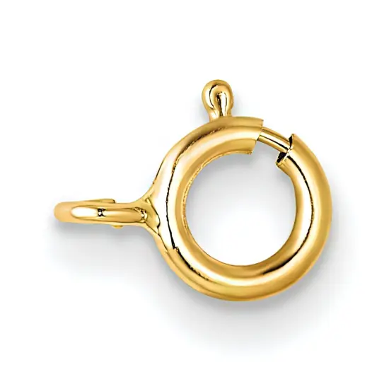 14K Gold Spring Ring Clasp YG1700 {1}