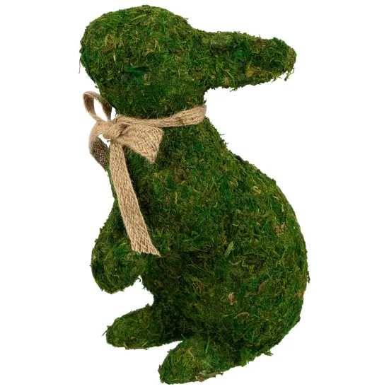 Northlight Standing Moss Easter Rabbit Figurine - 10" Green {5}