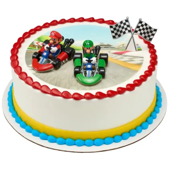 Super Mario Mario Kart Cake Kit Topper 4 Piece Set {2}