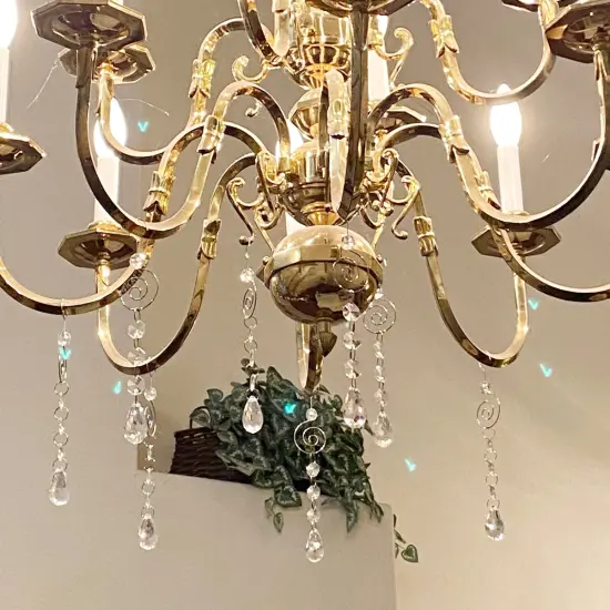 Wrapables Acrylic Hanging Crystal Bead Strands for Chandeliers, Garlands, Wedding Decorations, Christmas Tree Ornaments (20pcs) Teardrop {6}