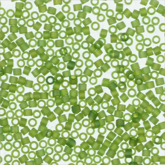 Miyuki Delica Seed Bead 11/0 Matte Transparent Olive Green AB {3}