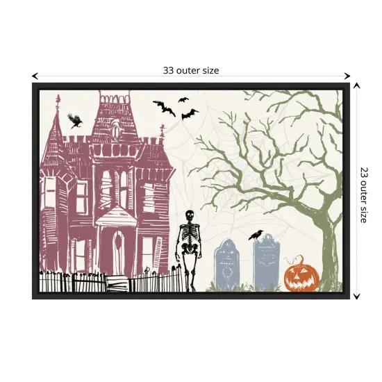 Haunted House I Color by Anne Tavoletti Canvas Art Framed {3}