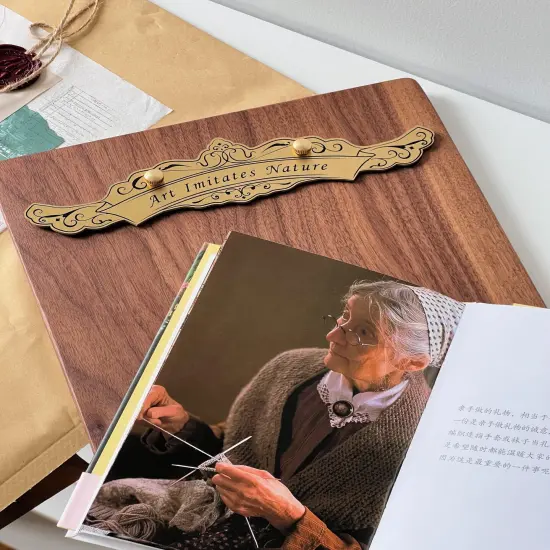 Natural Walnut wood A4 CLIPBOARD {5}