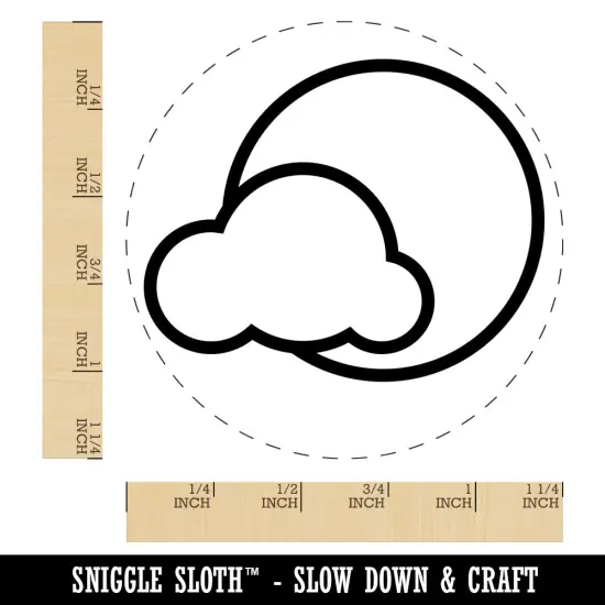 Partly Cloudy Weather Rubber Stamp for Stamping Crafting Planners {1}