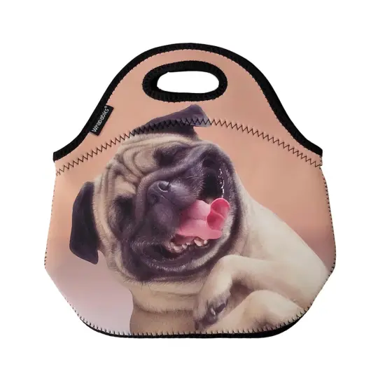 Wrapables Insulated Neoprene Lunch Bag Happy Puppy {1}