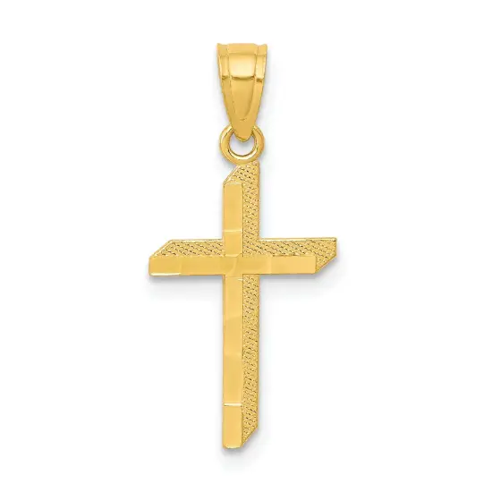 10K Gold Cross Pendant Jewelry 20 x 11mm {1}