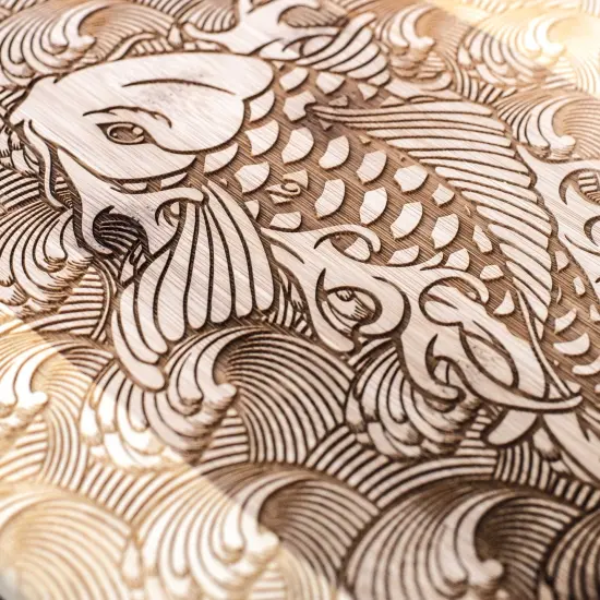 Koi Fish Cutting Board 14''x9.5''x.5'' Bamboo {3}