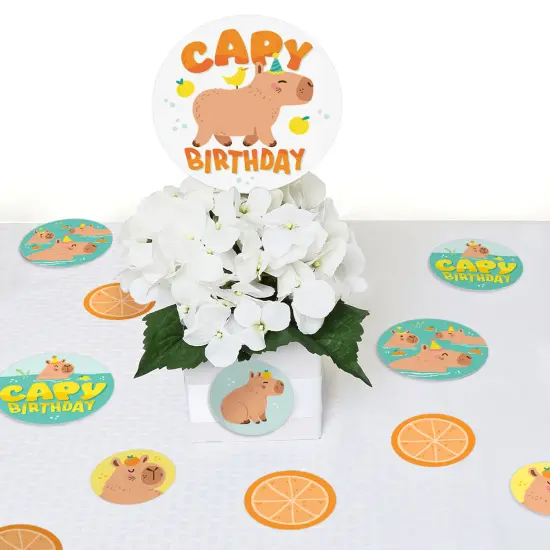Big Dot of Happiness Capy Birthday - Capybara Party Giant Circle Confetti - Party Decorations - Large Confetti 27 Count {7}