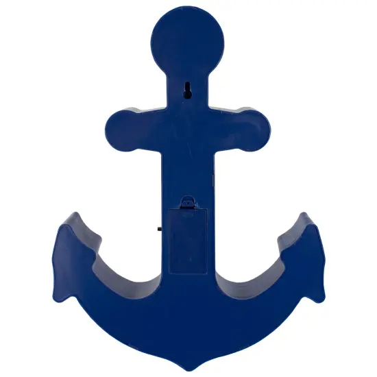 Northlight 12.5" Blue Anchor LED Marquee Wall Sign White {6}