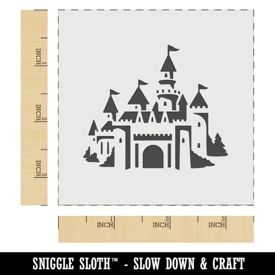 Fantasy Fairytale Castle with Towers Wall Cookie DIY Craft Reusable Stencil {5}