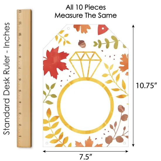 Big Dot of Happiness Fall Foliage Bride - Hanging Vertical Paper Door Banners - Autumn Leaves Bridal Shower and Wedding Party - Indoor Door Decor {7}